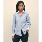 ブラウス シャツ スーピマコットンストレッチ フレンチカフス クレリックシャツ Fitted Fit レディース
