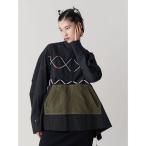 ブラウス シャツ WAVE DETAIL ZIP SH「セットアップ着用可能」 / ウェーブディテールジップシャツ レディース