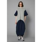 ワンピース Arch gather cocoon dress　　アーチギャザーコクーンドレス