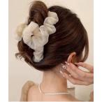 ヘアクリップ くしゅくしゅシフォンバンズヘアクリップ