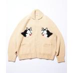 「FREAK'S STORE」 ニットカーディガン MEDIUM ベージュ メンズ