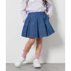 スカート 「160」ビジュー付きデニムタックスカート キッズ 子供服 女の子