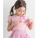 tシャツ ベア天竺リバティ(Aralia Pansy)リボン半袖Tシャツ(90~140cm) キッズ 子供服 女の子