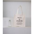 トートバッグ ブランドロゴ刺繍スクエアトートバッグ レディース