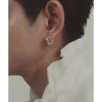  серьги [silver925]TextureHoopPierce/ tech s коричневый - обруч серьги мужской женский 