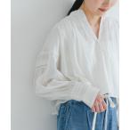 ブラウス シャツ コットンボイルタックショートシャツ レディース