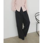 スラックス パンツ ツータックワイドパンツ レディース