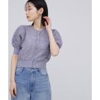 カーディガン 「BLANC」シアージャガードクロップドカーディガン レディース