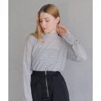 tシャツ 「＆g'aime」ラメメロンメッシュシアートップス　Lame melon mesh sheer tops レディース