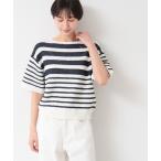 ニット セーター 「洗える」スパンコールラメボーダーニット レディース