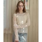 ショッピングパッチワーク tシャツ レースパッチワークプルオーバー/lace patch work pullover レディース
