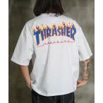 tシャツ FLAME LOGO S/S T-SHIRTS/スラッシャーフレームロゴバックプリント半袖Tシャツ メンズ レディース