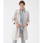 トレンチコート コート 「はっ水」「ウォッシャブル」メモリッシュタッサースタンドカラーコート レディース