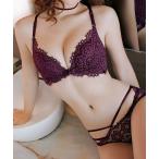ブラジャー ショーツセット フロントホック フラワーレース バッククロス ノンワイヤー ブラショーツセット culu429
