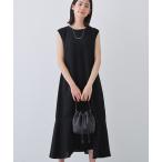 ワンピース 春SALE!「日本製/トリアセテート」ボリュームヘムデザインワンピース