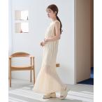 ワンピース 「新色追加/WEB限定/低身長サイズ/2サイズ展開」ワッシャーシフォン無地ノースリワンピース