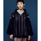 ブルゾン アウター FILA for MEDE19F 大人も着られる レース素材のトラックブルゾン「ブラック」 レディース