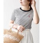 tシャツ 「SHIPS any別注」PETIT BATEAU_ ロゴ プリント コンパクト ボーダー TEE 25SS レディース