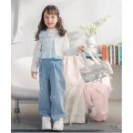 パンツ リボン デニムワイドパンツ キッズ 子供服 女の子