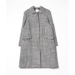 [Debut de Fiore] в клетку пальто с отложным воротником 38 черный женский 