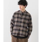 「B.C STOCK」 「INHERIT」長袖ネルシャツ MEDIUM グレー メンズ