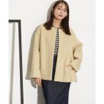 ショッピングnano 「NANO universe」 ノーカラーコート M イエロー レディース