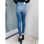 ジーンズ デニム デニムパンツ H/W GD embossダメージスキニーデニムパンツ レディース