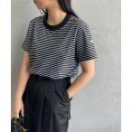 tシャツ 「ORCIVAL/オーシバル」 クルーネック ボーダーリンガーTシャツ レディース
