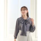 ショッピングシフォン ブラウス シャツ シアーラメシフォンボウタイブラウス レディース