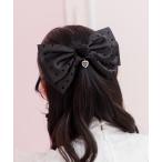 ヘアクリップ ハートドットリボンバレッタ レディース