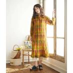 ワンピース Vistoso シアーチェックシャツワンピース