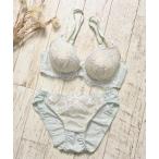 ブラジャー ショーツセット ラメ刺繍ブラセット