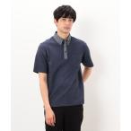 ポロシャツ 「吸水速乾」市松ジャカード×カノコポロシャツ メンズ