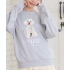 tシャツ リボンdogトレーナー レディース