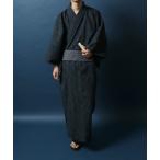 浴衣 YUKATA/しじら織り 浴衣 4点セット 男性浴衣 帯 下駄 扇子 メンズ レディース
