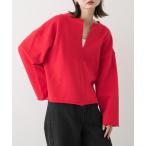 トレーナー スウェット Vネックルーズスウェット レディース