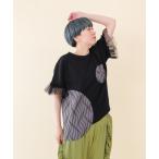 tシャツ パッチワークワンポケットT レディース
