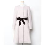 ショッピング毛皮 「LAISSE PASSE」 ノーカラーコート 38 ピンク レディース
