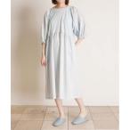 ルームウェア 部屋着 キッドブルー -ストライプギンガム -7分袖ナイティ -KNBL526 -kidblue レディース
