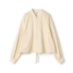 ブルゾン アウター コットンリネンパナマクロス ジップアップブルゾン レディース