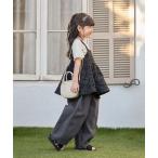 tシャツ 「2点セット」メロウ袖Tシャツ×花柄ジャガードビスチェセット キッズ 子供服 女の子