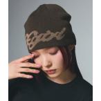 ニット帽 ニットキャップ SCRIPT LOGO JACQUARD BEANIE レディース メンズ