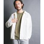シャツ CTN/LINEN FLOAT SLIT SHIRTS JKT_コットンリネン フロート スリット入り シャツジャケット メンズ