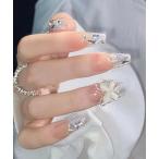  искусственные ногти наклейки на ногти 3D искусство имеется прозрачный цвет ногти набор микросхем 