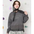 トレーナー スウェット 「FONT LAB」シルバースタッズロゴスウェット レディース