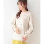 ショッピングドット ニット セーター 「S-LL」ドット柄が目を惹く ゆったりニット レディース