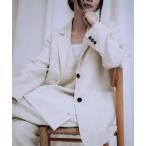 コート アウター new basic　リネンテーラードジャケット レディース