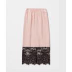 ショッピングレース スカート 「EMOELLE」キュプラレースイージースカート