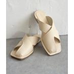 パンプス トングクロスフラットサンダル