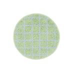 クッション クッションカバー ウィンドウペン チェアパッド φ360 ライトグリーン×ブルー